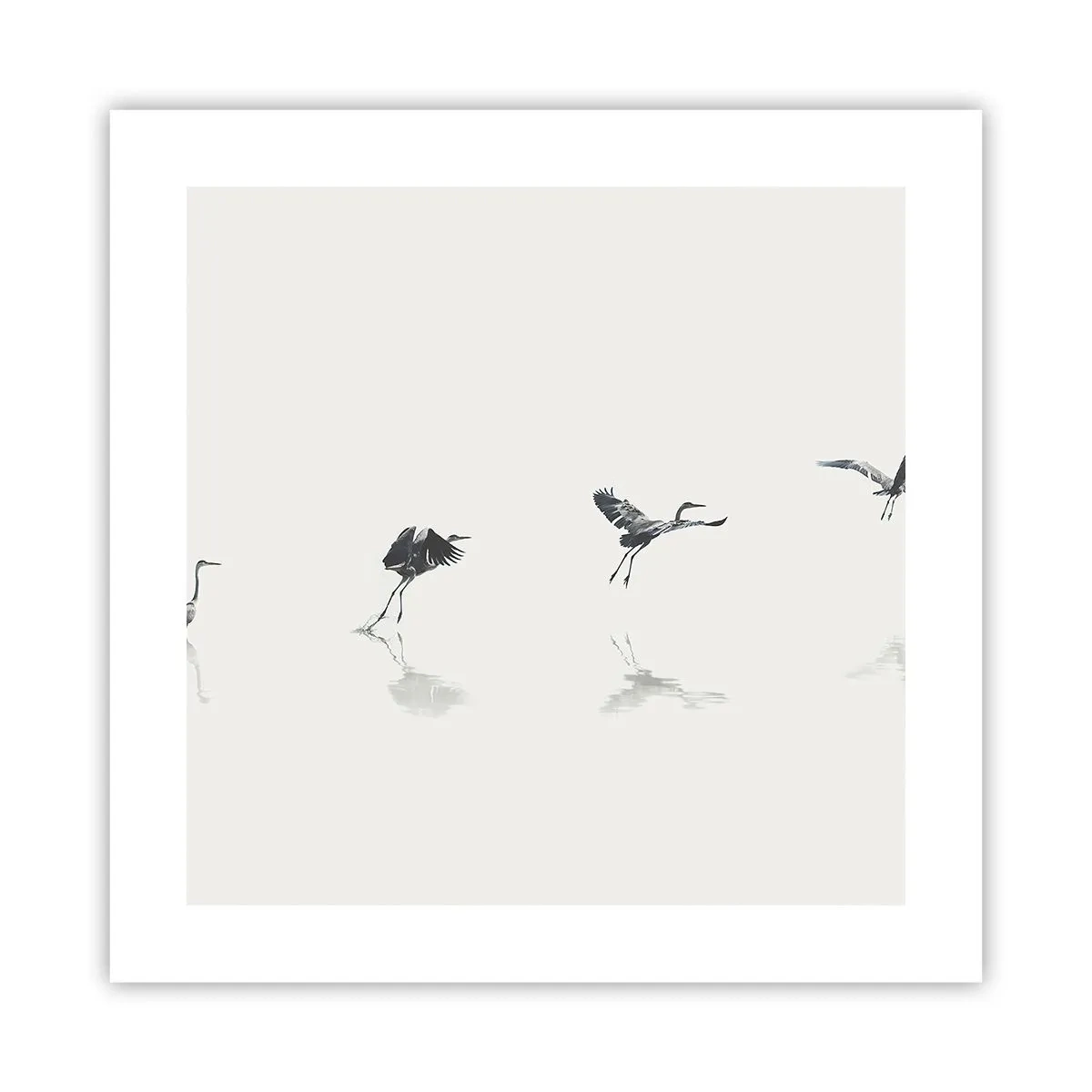 Affiche - Poster - Quatre étapes simples - 40x40 cm