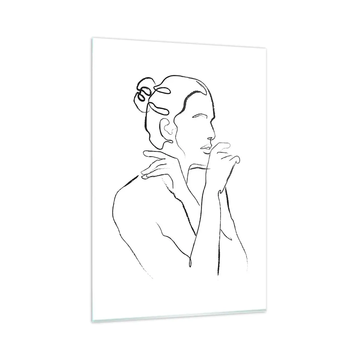 Impression sur verre - Image sur verre - Nu : un mystère sensuel - 80x120 cm