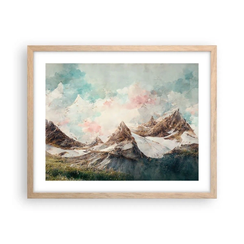 Affiche dans un chêne clair - Poster - Lames de roche - 50x40 cm