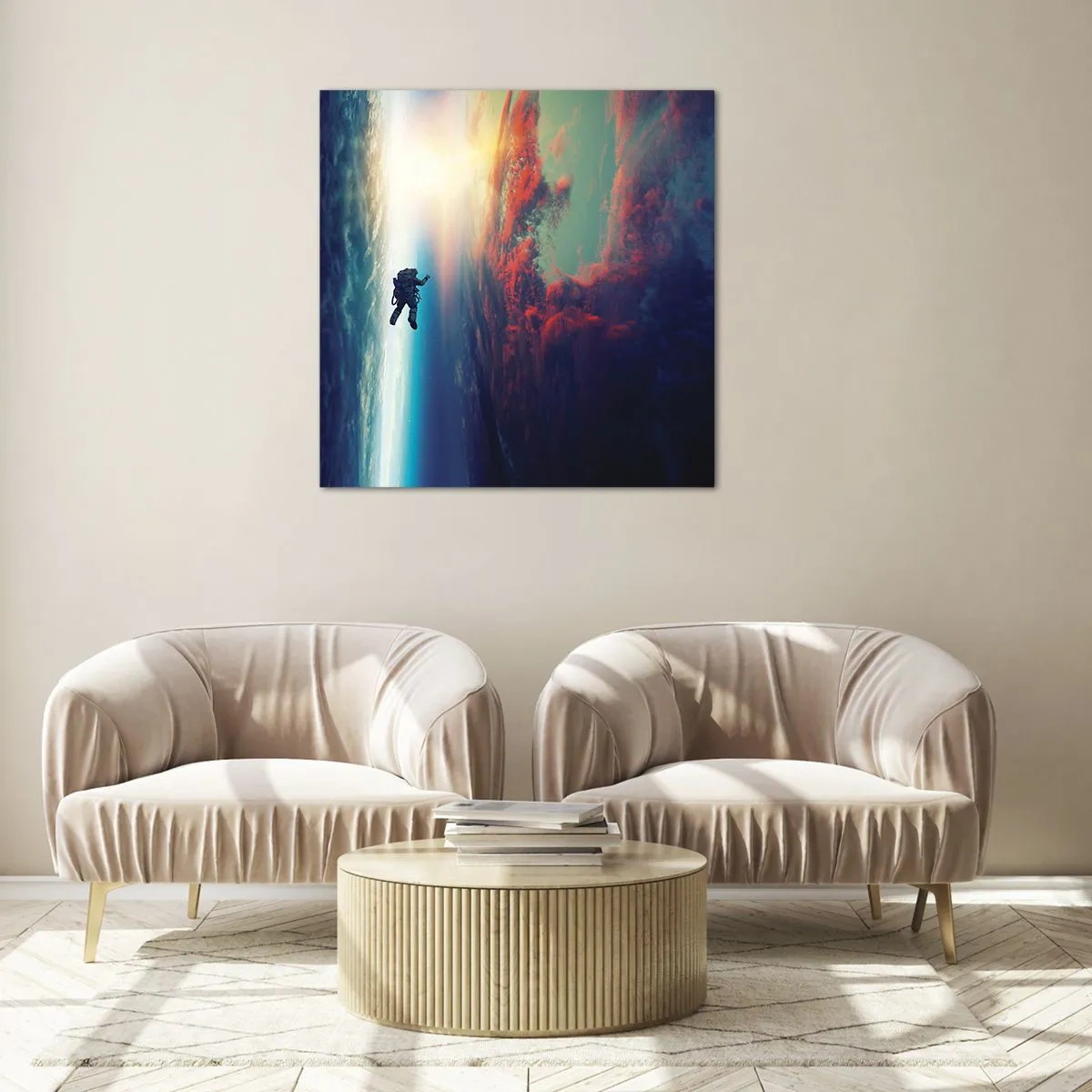 Impression sur verre - Image sur verre - Affronter l'univers - 50x50 cm