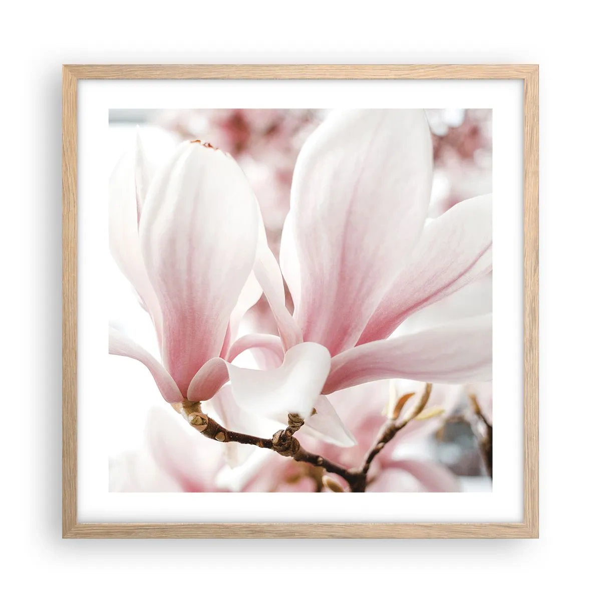 Affiche dans un chêne clair - Poster - Abondance de tendresse - 50x50 cm