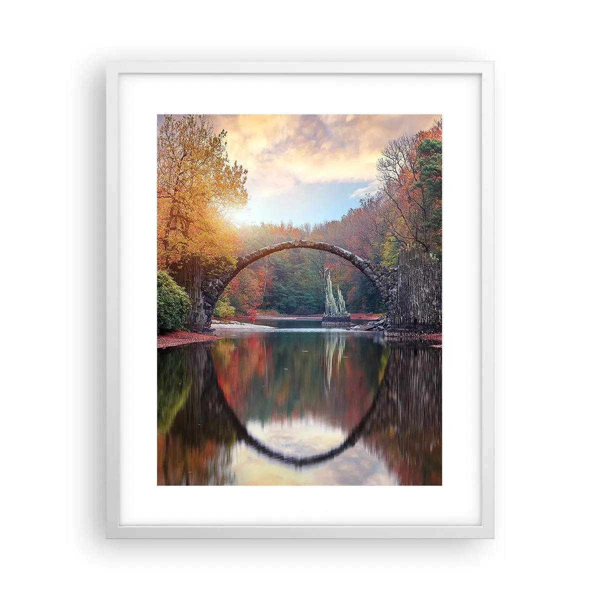 Affiche dans un cadre blanc - Poster - De l'autre cote du miroir - 40x50 cm