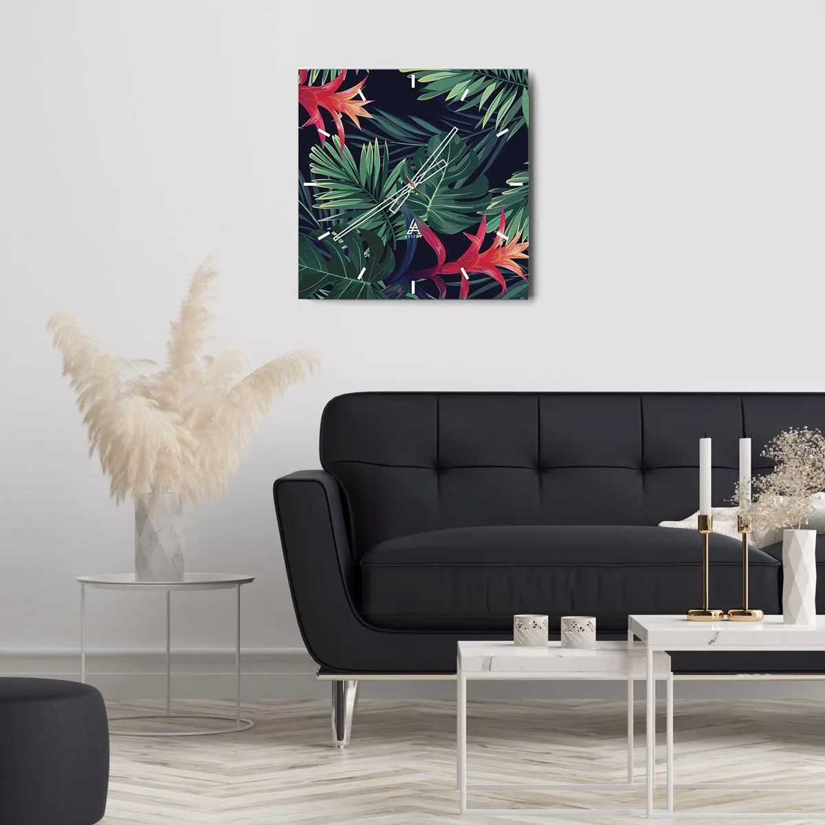 Horloge murale - Pendule murale - immergé dans la nature - 30x30 cm