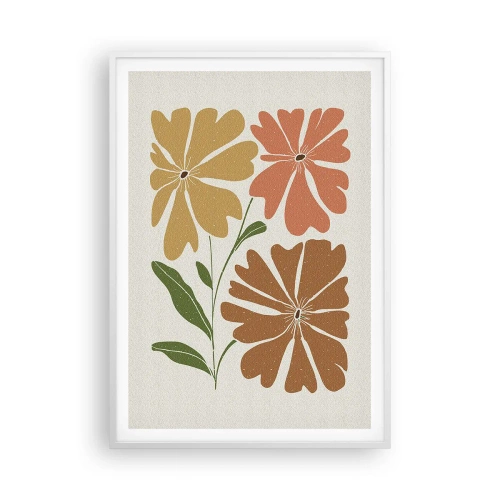 Affiche dans un cadre blanc - Poster - Nature et géométrie - 70x100 cm