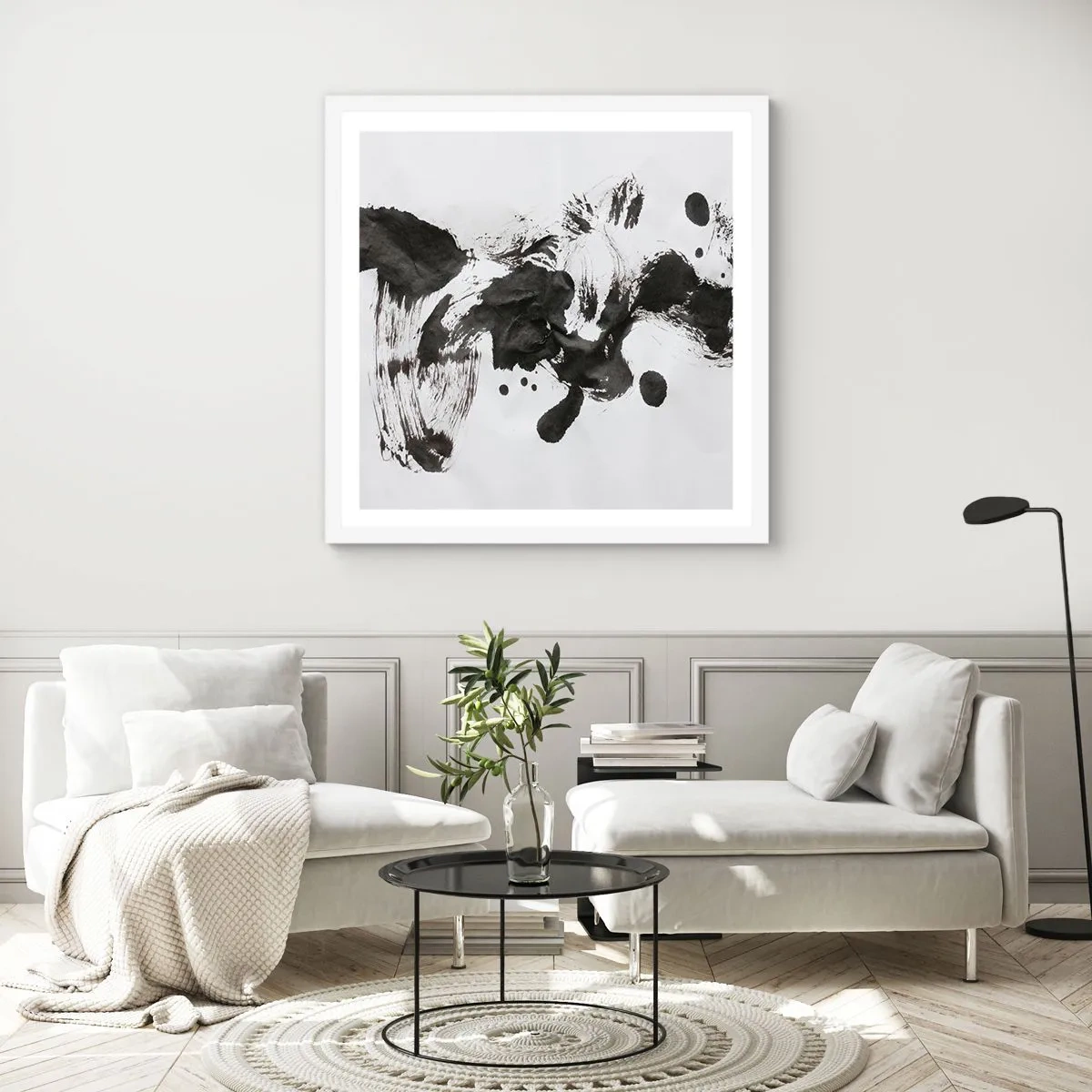 Affiche dans un cadre blanc - Poster - De la méthode dans la folie ? - 60x60 cm