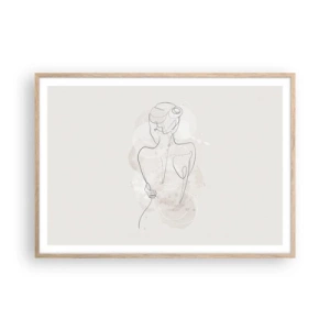 Affiche dans un chêne clair - Poster - Comme un instrument sensible - 100x70 cm