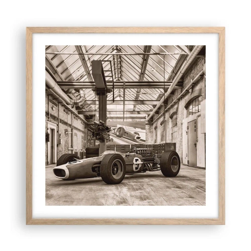 Affiche dans un chêne clair - Poster - Le repos du guerrier - 50x50 cm