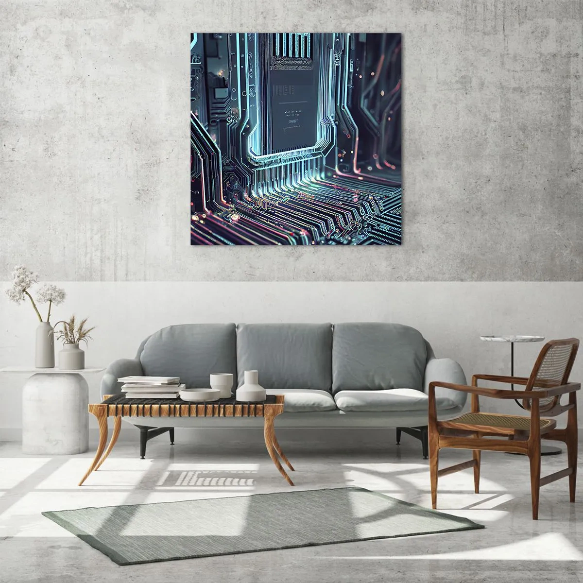 Impression sur verre - Image sur verre - Je pense comme ça… - 70x70 cm