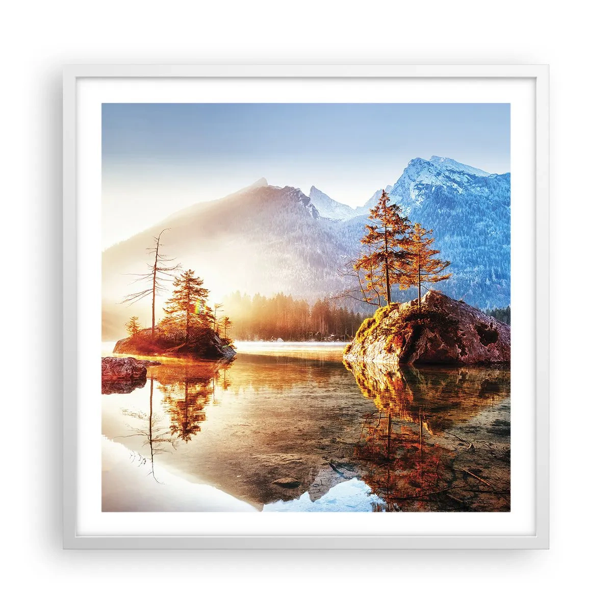 Affiche dans un cadre blanc - Poster - La nature sous un nouveau jour - 60x60 cm