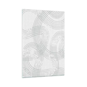 Impression sur verre - Image sur verre - Un motif subtil avec des lignes entrelacées dans des tons clairs - 80x120cm - Il n'y a pas de chemin droit - Décoration murale moderne pour le salon et la chambre ARTTOR