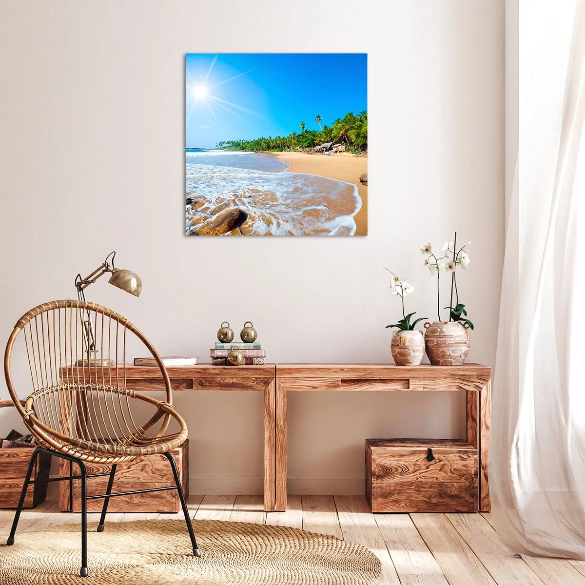 Impression sur toile - Image sur toile - Un endroit exotique pour vous - 50x50 cm