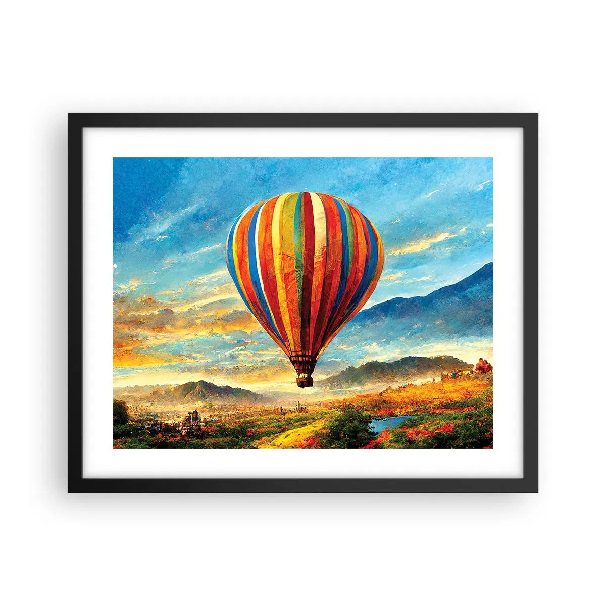 Affiche dans un cadre noir - Poster - Dans le silence on voit mieux - 50x40 cm