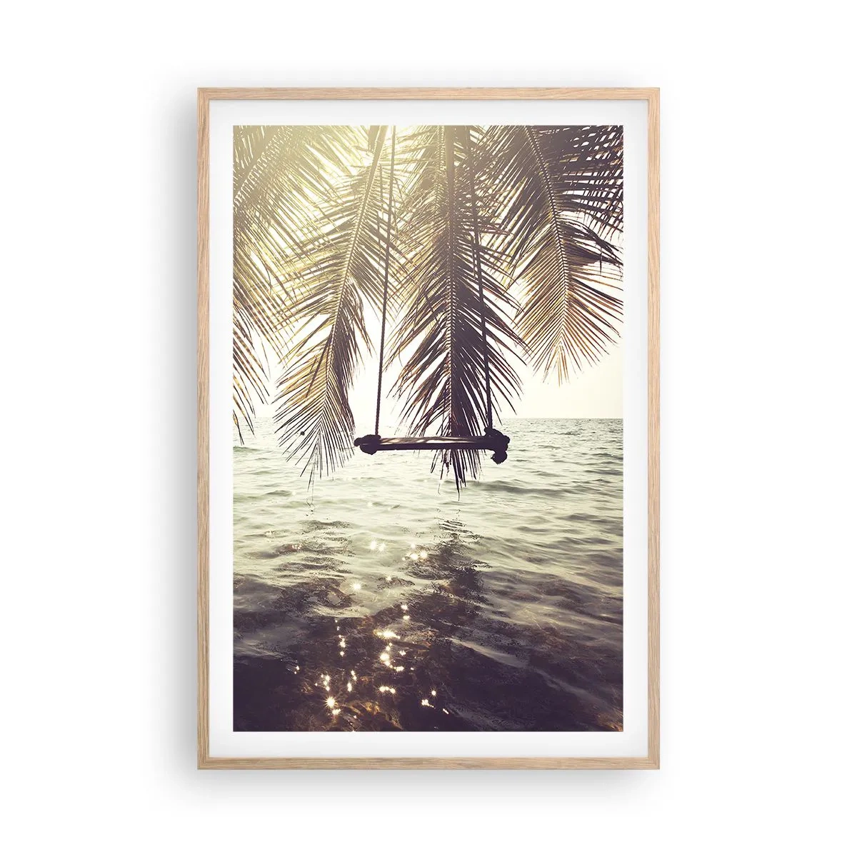 Affiche dans un chêne clair - Poster - Vous pouvez vous balancer dans les nuages à volonté - 61x91 cm