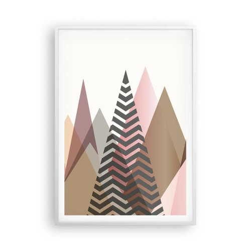 Affiche dans un cadre blanc - Poster - Vue pyramidale - 70x100 cm