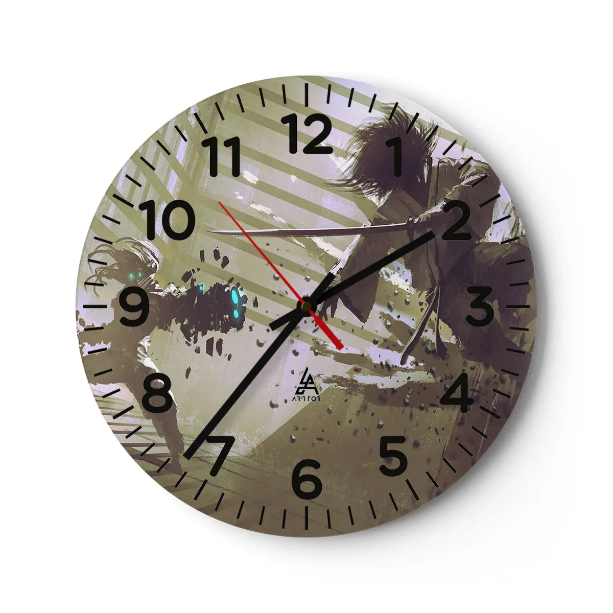 Horloge murale - Pendule murale - Et tu peux être un samouraï - 40x40 cm