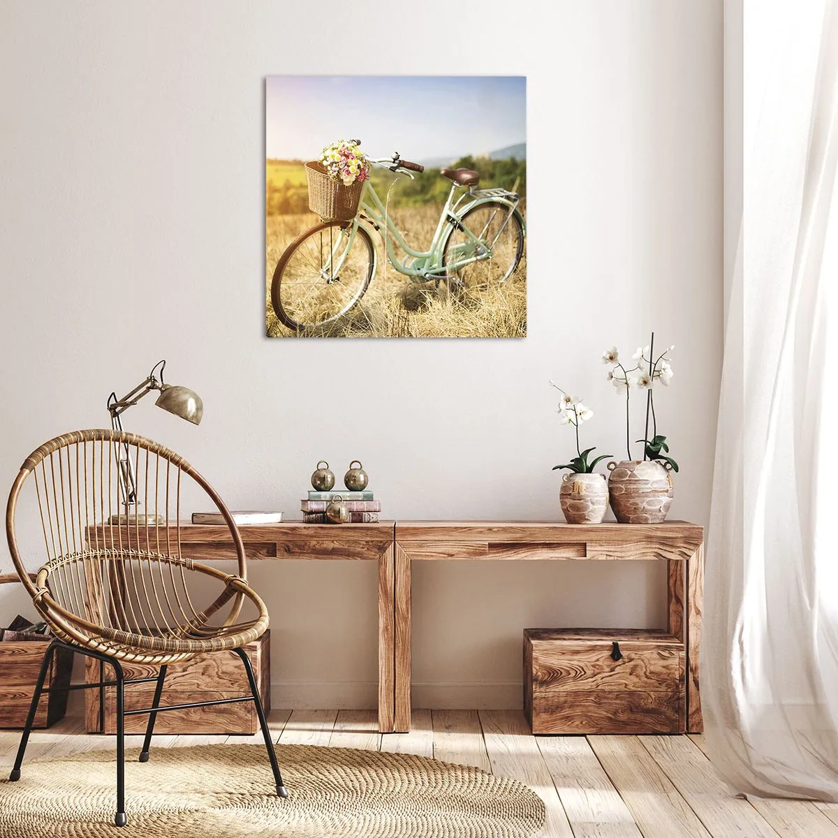 Impression sur toile - Image sur toile - Je vais rester un petit moment - 40x40 cm