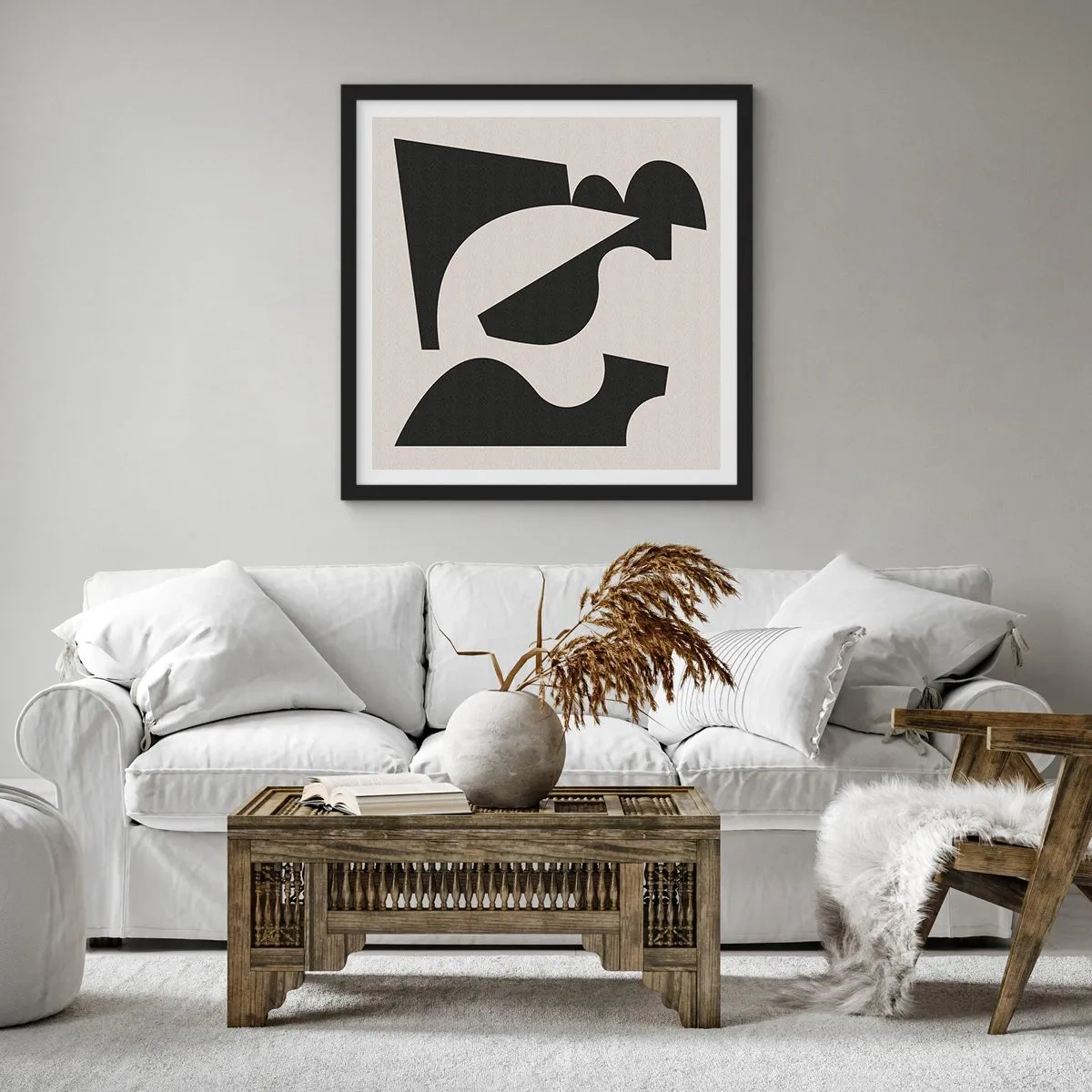 Affiche dans un cadre noir - Poster - À monter soi-même - 40x40 cm