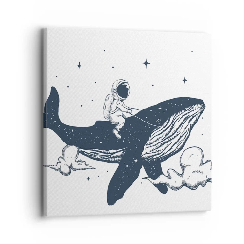 Impression sur toile - Image sur toile - Aventure spatiale - 40x40 cm
