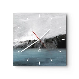 Horloge murale - Pendule murale - Eau – terre : choc des éléments - 40x40 cm