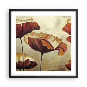 Affiche dans un cadre noir - Poster - À la lisière des champs - 50x50 cm