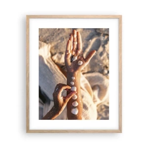 Affiche dans un chêne clair - Poster - La beauté à portée de main - 40x50 cm