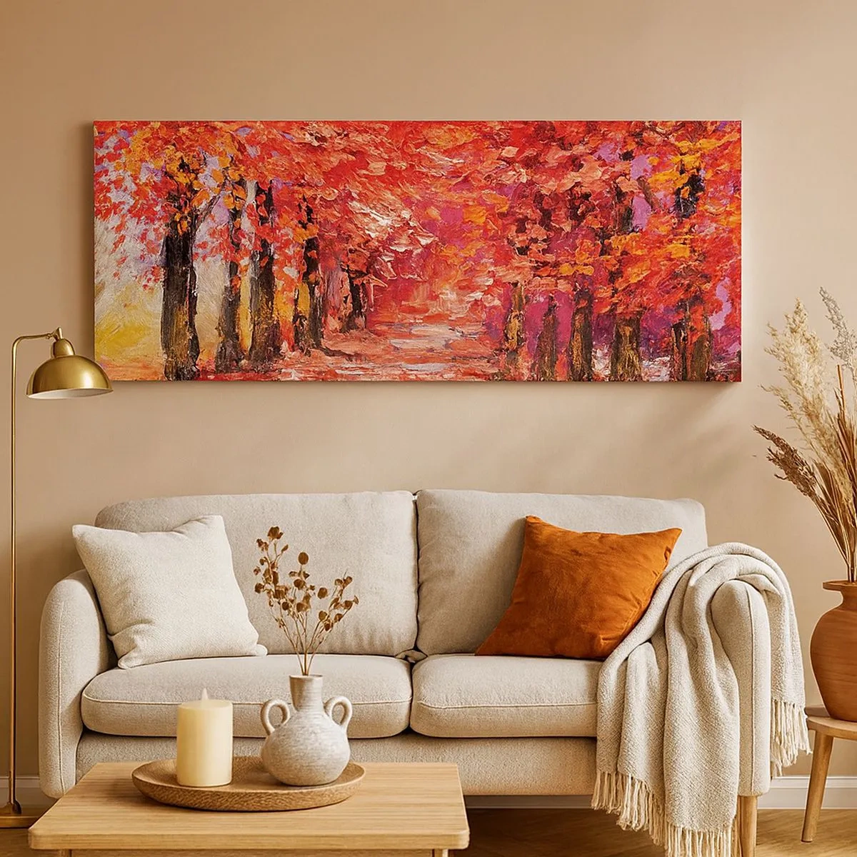 Impression sur toile - Image sur toile - Impression d'automne - 100x40 cm