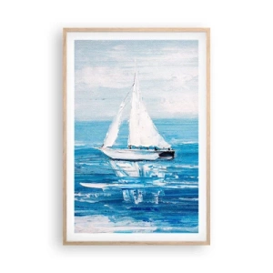 Affiche dans un chêne clair - Poster - Avec un ami à mes côtés - 61x91 cm