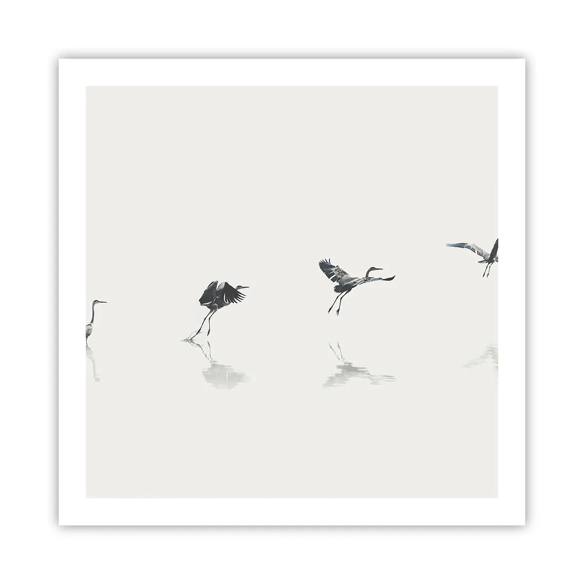 Affiche - Poster - Quatre étapes simples - 60x60 cm