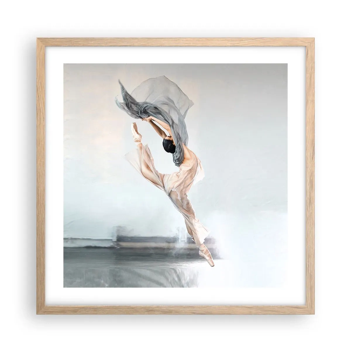 Affiche dans un chêne clair - Poster - Dans le ravissement de la danse - 50x50 cm