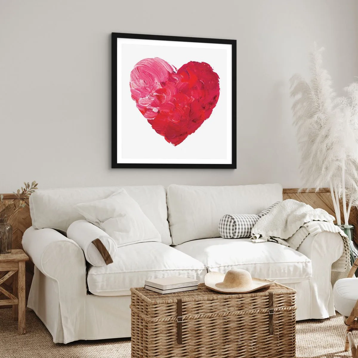 Affiche dans un cadre noir - Poster - All you need is love - 30x30 cm