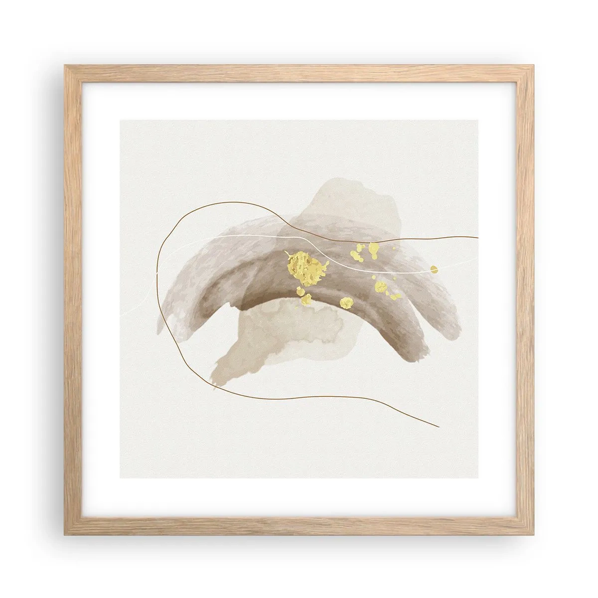 Affiche dans un chêne clair - Poster - rencontré dans l'espace - 40x40 cm