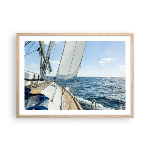 Affiche dans un chêne clair - Poster - Ohé, l'aventure - 70x50 cm