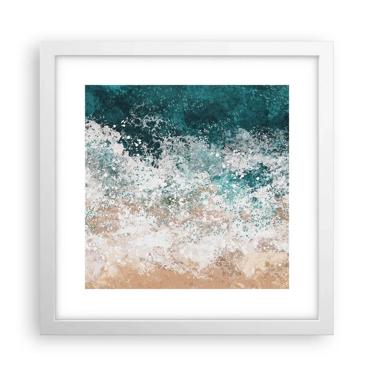 Affiche dans un cadre blanc - Poster - Histoires de la mer - 30x30 cm