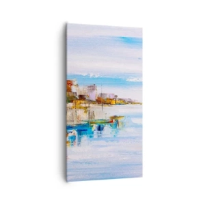Impression sur toile - Image sur toile - Un havre urbain multicolore - 65x120 cm