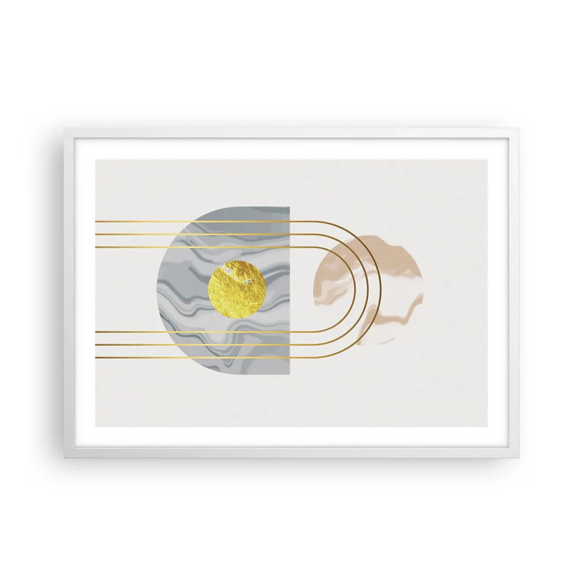 Affiche dans un cadre blanc - Poster - Clareté et brillance - 70x50 cm