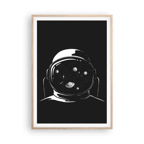 Affiche dans un chêne clair - Poster - Sympa la vue - 70x100 cm