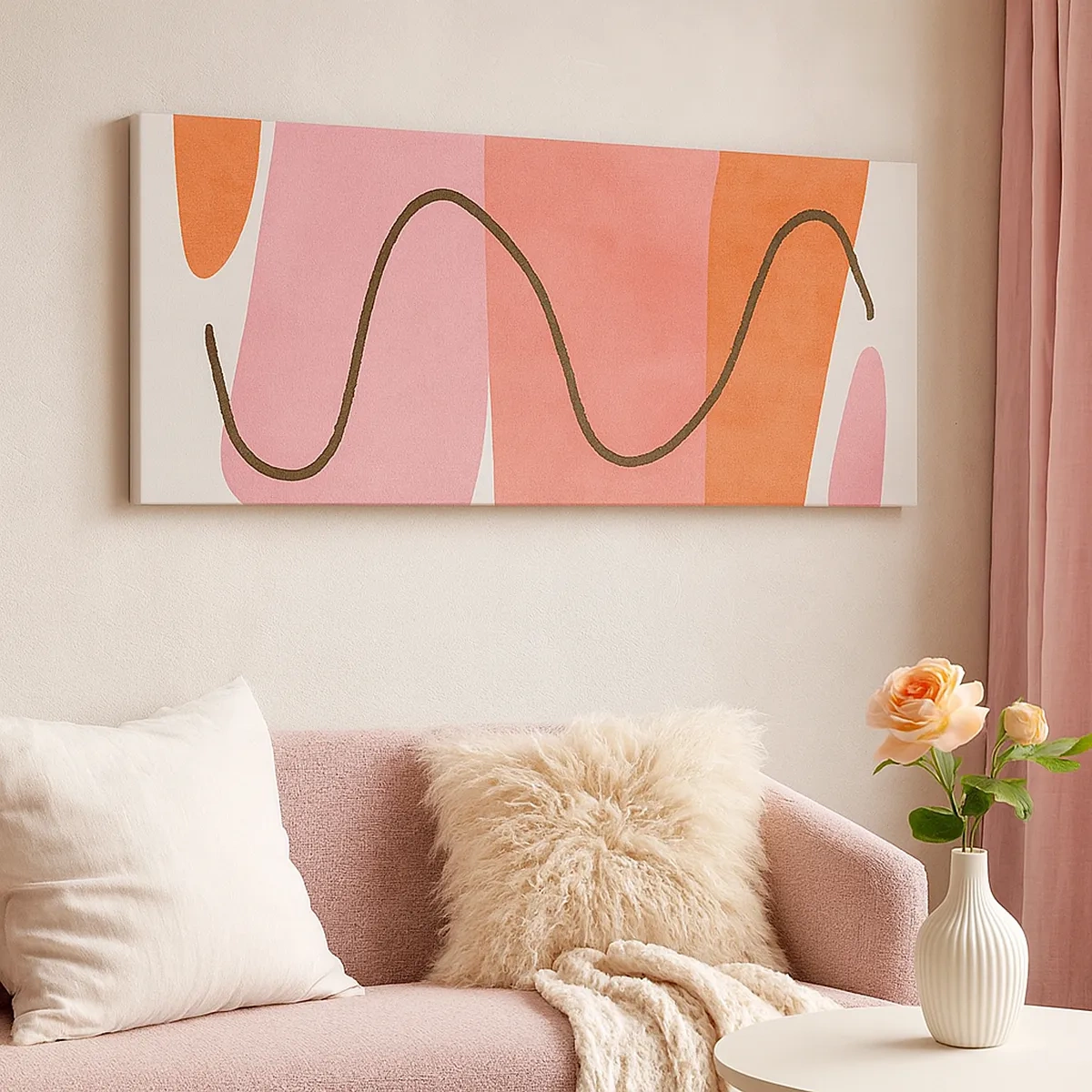 Impression sur toile - Image sur toile - mouvement doux des formes - 30x30 cm