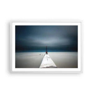 Affiche dans un cadre blanc - Poster - À la rencontre de l'immensité - 70x50 cm