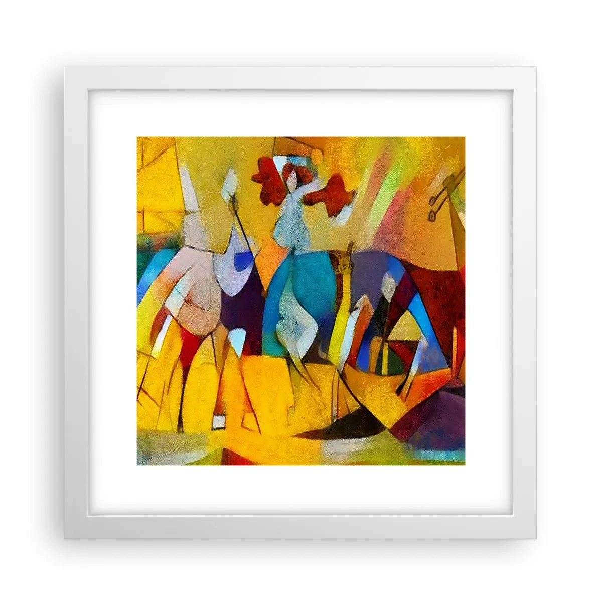 Affiche dans un cadre blanc - Poster - Soleil - vie - joie - 30x30 cm