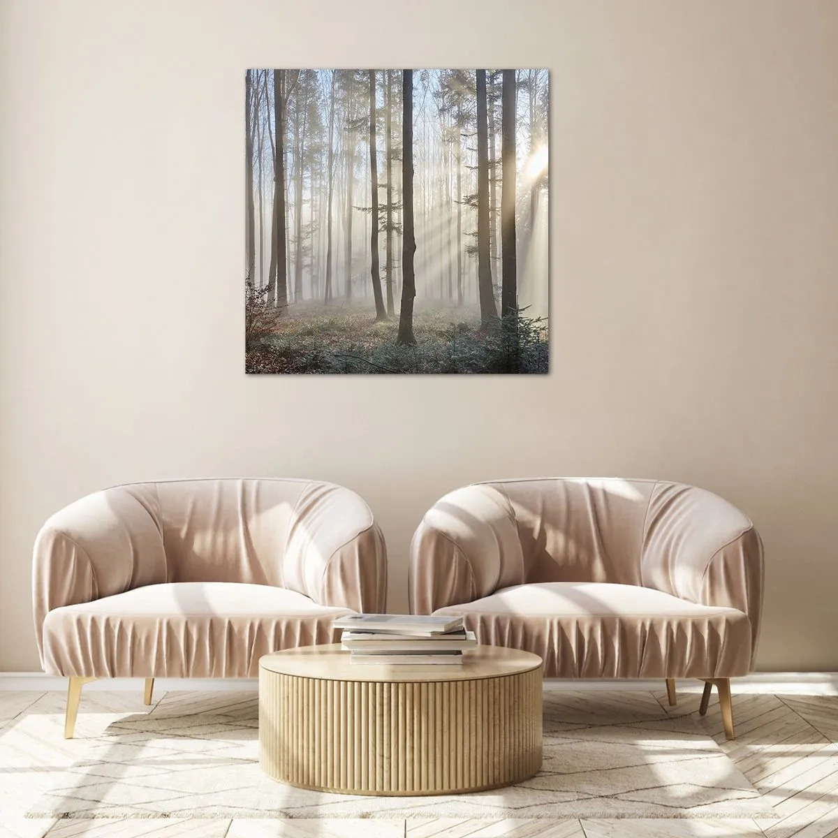 Impression sur verre - Image sur verre - Le brouillard s'est aussi réveillé - 70x70 cm