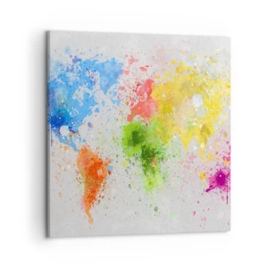 Impression sur toile - Image sur toile - Toutes les couleurs du monde - 50x50 cm