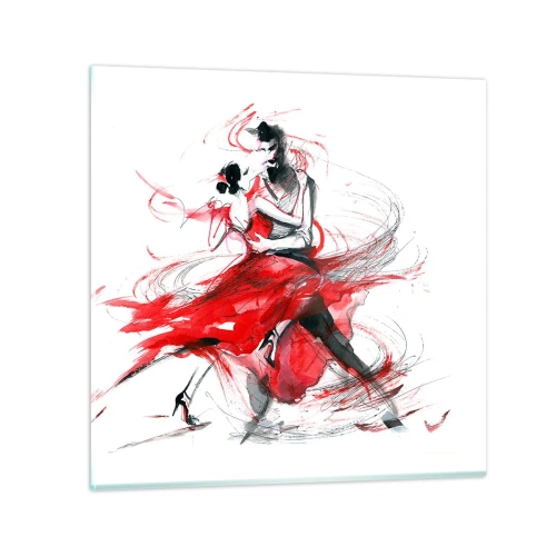Impression sur verre - Image sur verre - Tango - le rythme de la passion - 70x70 cm