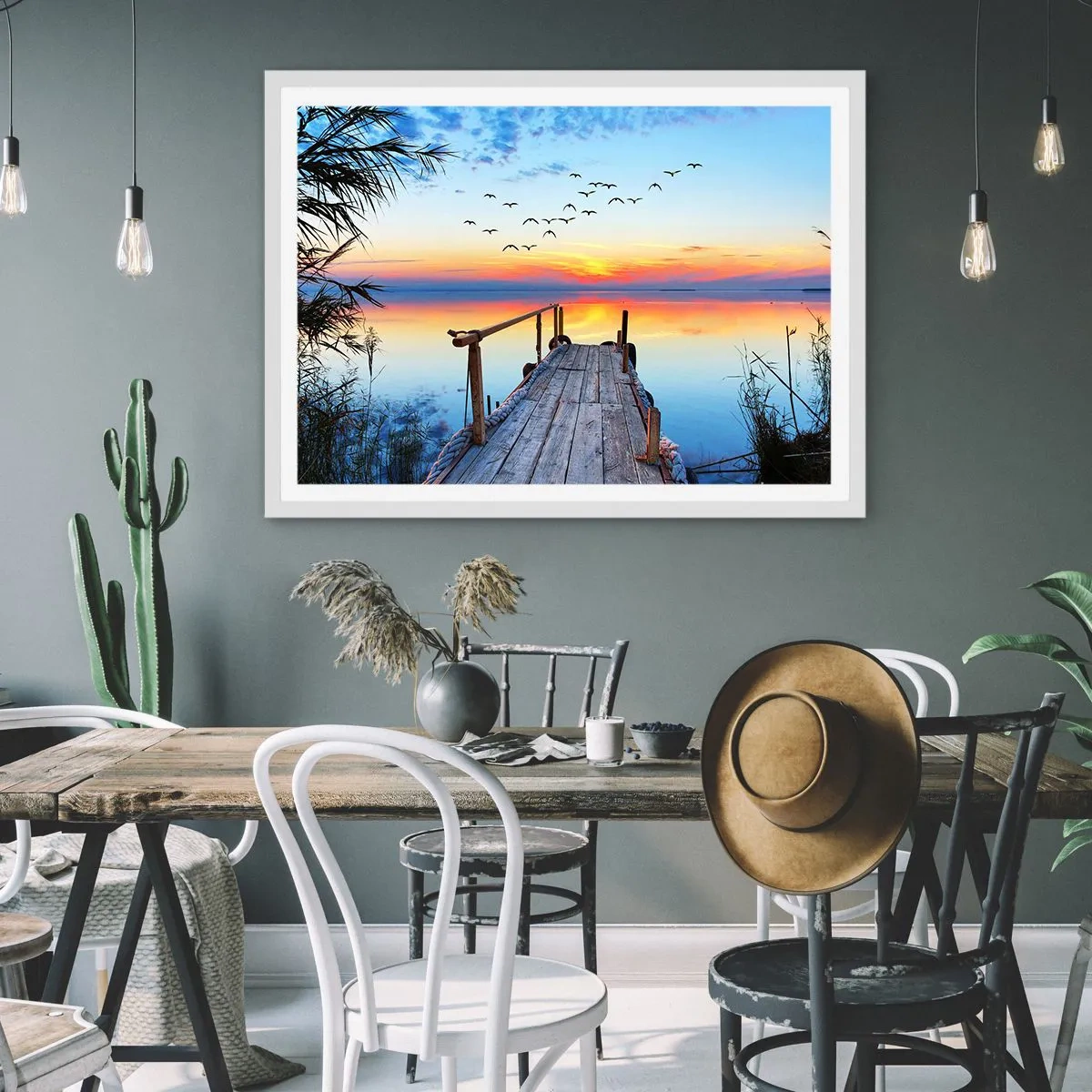 Affiche dans un cadre blanc - Poster - Il est temps de rentrer... - 50x40 cm