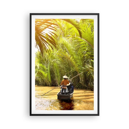 Affiche dans un cadre noir - Poster - Ravin de palmier - 61x91 cm