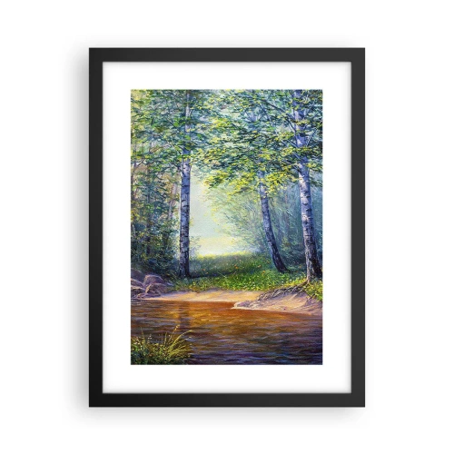 Affiche dans un cadre noir - Poster - Paysage idyllique - 30x40 cm