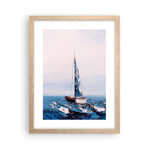 Affiche dans un chêne clair - Poster - Confrérie du vent - 30x40 cm