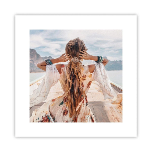 Affiche - Poster - En route vers le bonheur - 30x30 cm