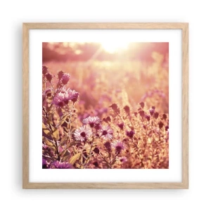 Affiche dans un chêne clair - Poster - Avant que l'été ne parte - 40x40 cm