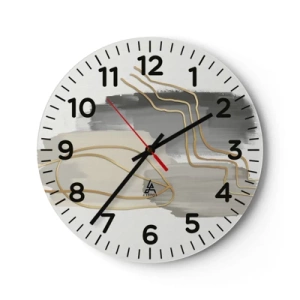 Horloge murale - Pendule murale - Durée et mouvement - 40x40 cm