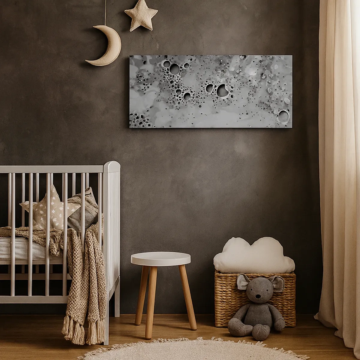 Impression sur toile - Image sur toile - Comme un paysage lunaire - 30x30 cm